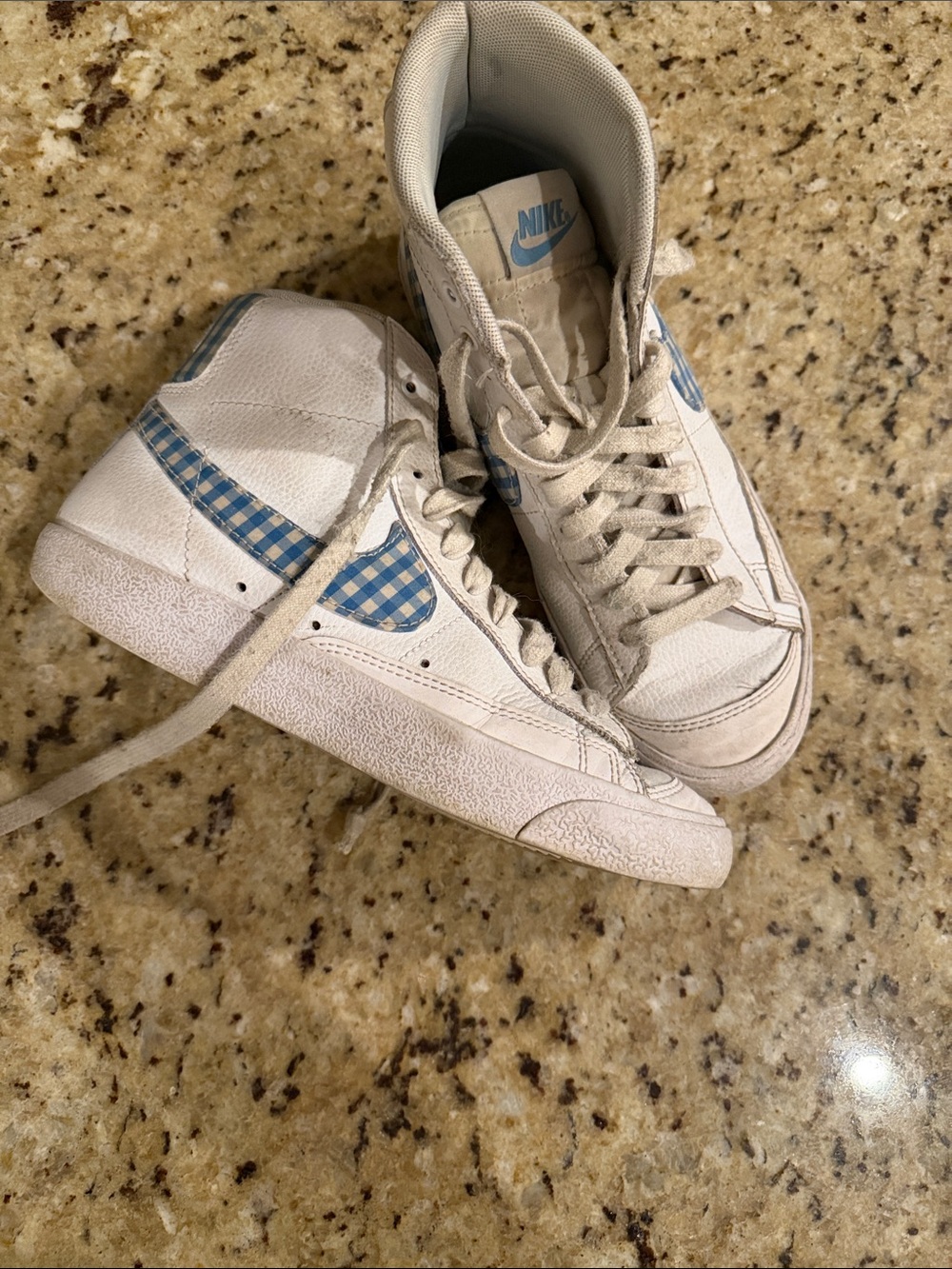 Nike Blazer Mid '77 Wmns "University Blue Gingham" FD9163-100 Size 7